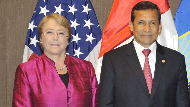 Michelle Bachelet no quiso comentar la segunda nota de protesta enviada por el gobierno de Ollanta Humala. (Perú21)