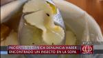 Paciente se quejó por haber encontrado un gorgojo en sus alimentos. (América TV)
