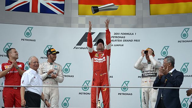 “Estoy orgulloso, hemos ganado con todas la de la ley”, dijo Sebastian Vettel. (AFP)