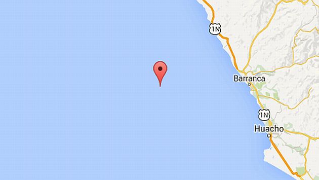 Lima: Sismo de 5.2 se registró en Barranca. (IGP/Google Maps)