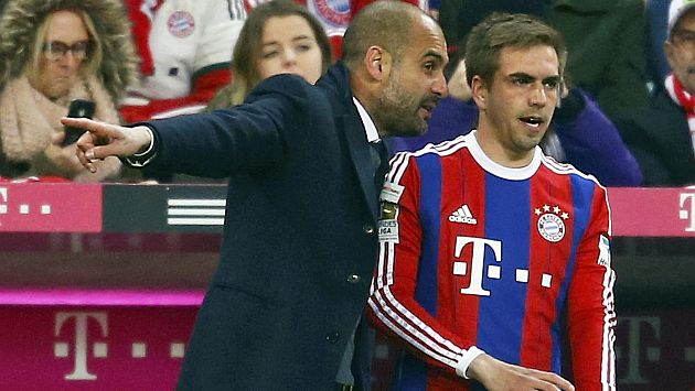 Philip Lahm quiere a Guardiola como técnico del Bayern Munich hasta el 2018.(Reuters)