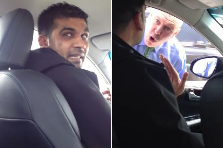 Policía lanzó insultos contra taxista. (YouTube/Sanjay Seth)