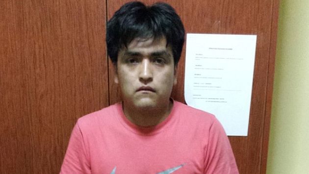 El extorsionador fue identificado como Frank Marvin Ramírez Vásquez de 20 años. (PNP)