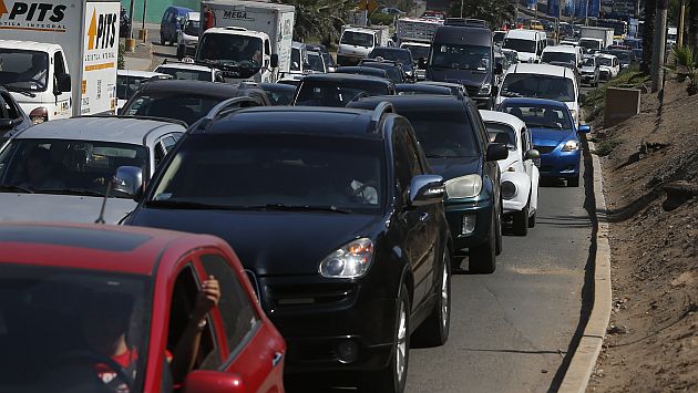Las obras en la Costa Verde afectan al tránsito vehicular en Barranco. (Mario Zapata)