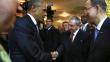 Barack Obama y Raúl Castro se dieron histórico apretón de manos en Panamá