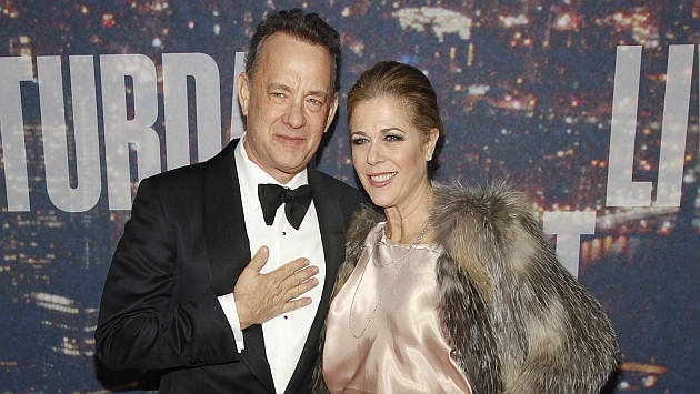 Tom Hanks y su esposa, Rita Wilson. (AP)