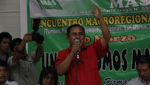 Gregorio Santos, candidato presidencial del Movimiento de Afirmación Social. (Fabiola Valle)