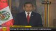 Ollanta Humala dio por superado caso de espionaje de Chile 