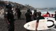 La Pampilla: Surfistas se enfrentaron a policías en playa de Costa Verde [Fotos y video]