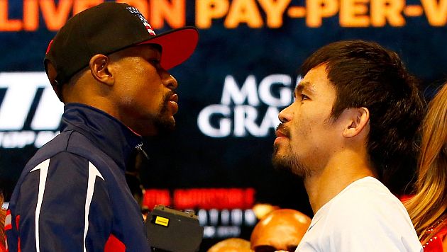 Floyd Mayweather y Manny Pacquiao protagonizarán la pelea del siglo. (AFP)