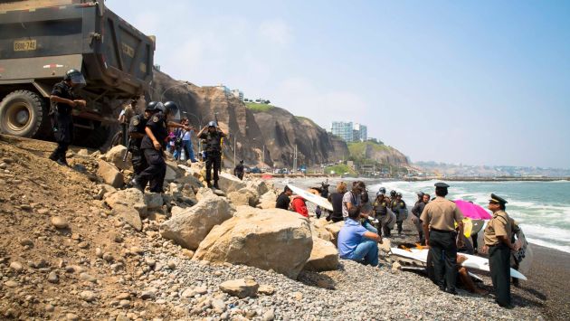 La Pampilla: Municipalidad de Lima retirará rocas de playa de Costa Verde. (Mario Colán)