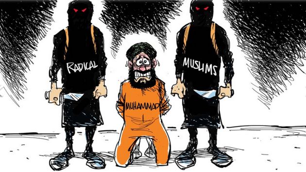 VIOLENCIA POR OFENSA. Las caricaturas de Mahoma enfurecieron a los atacantes abatidos. (Infobae.com)