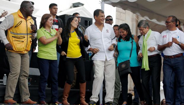 Ecuador: Rafael Correa encaró al estudiante que lo ofendió. (Presidencia de la República de Ecuador)