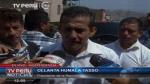 Ollanta Humala se limitó a resaltar la intención de trabajar por el país. (TV Perú)