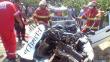 Huacho: Seis muertos tras choque frontal entre taxi colectivo y camión