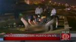 Hallaron cadáver de hombre flotando en canal de regadío en Ate Vitarte. (América Noticias)
