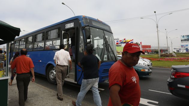 POR SEPARADO. Buses azules del Corredor Javier Prado contarían con un carril exclusivo. (Nancy Dueñas)