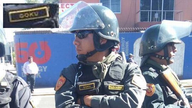 Goku: Así se identifica efectivo de la Policía Nacional en Arequipa. (Facebook HBA Noticias)