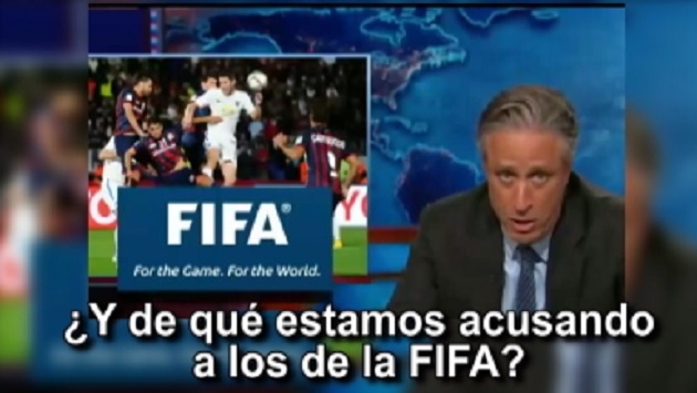Jon Stewart nos explica cómo se destapó este escándalo de coimas en la FIFA.