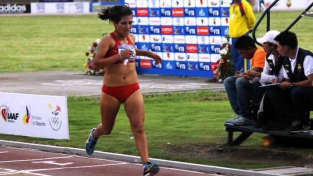 Zaida Meneses se coronó campeona sudamericana de los 5 mil metros en campeonato sudamericano en Ecuador. (Andina)