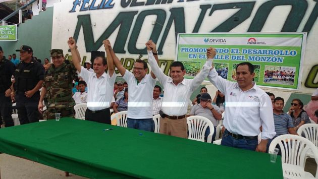 Devida firmó convenio con la Municipalidad de Monzón para recuperar suelos degradados por el cultivo de hoja de coca. (Difusión)