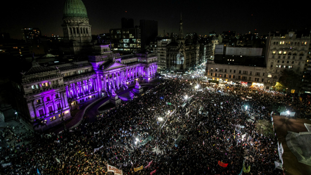 Así se vio la marcha de #NiUnaMenos en Argentina (Martin Zabala/Xinhua Press/Corbis)