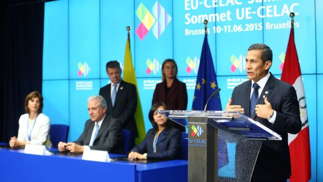 Entre otros asuntos, Humala tramitó la exención de la visa Schengen en la Cumbre Celac-UE. (Andina/Difusión) 