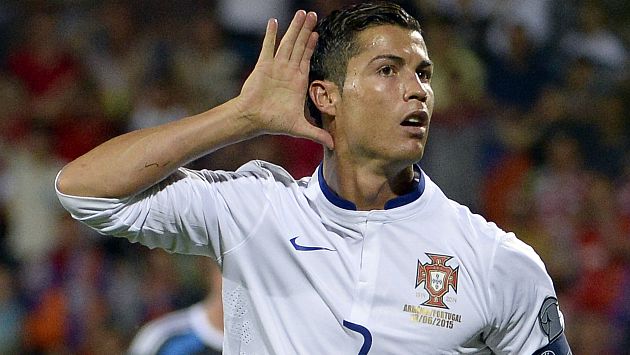 Cristiano Ronaldo anotó tres goles para su equipo de Portugal. (AFP)