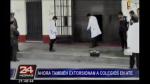 Ate: Delincuentes arrojaron bomba molotov en colegio San Gregorio. (Canal 5)