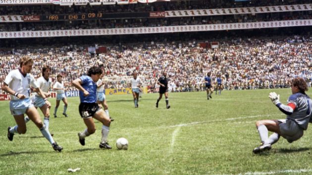 Se cumplen 29 años de ‘La mano de Dios’ de Diego Maradona. (AFP)