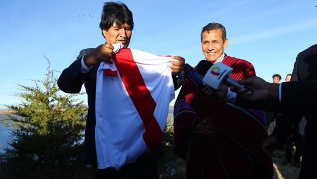 Evo Morales y Ollanta Humala se reunieron en Bolivia como parte del Primer Gabinete Binacional celebrado entre Bolivia y Perú. (Presidencia Perú)