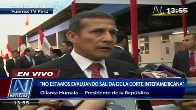 Ollanta Humala evitó dar su apreciación personal sobre el fallo de la Corte Suprema de EEUU. (Canal N)