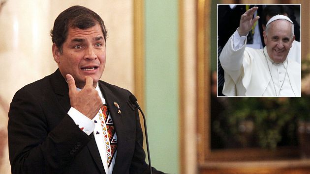 Rafael Correa dijo que Francisco conoce muy bien la realidad de Ecuador. (Agencias)