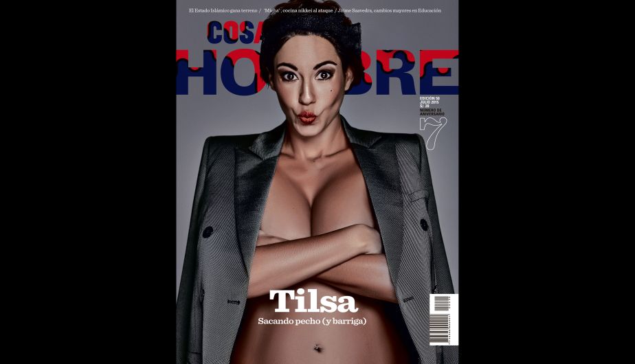 Tilsa Lozano posó en ‘topless’ para la revista Cosas Hombre. (Cosas Hombre)