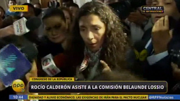 Así fue la llegada de Rocío Calderón al Congreso. (RPP TV)