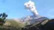 Moquegua: Ceniza de volcán Ubinas alcanza los 3 mil metros
