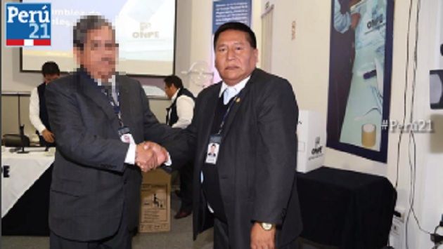 Miembro electo del CNM Alfredo Quispe (derecha) deberá explicar el audio. (Andina)