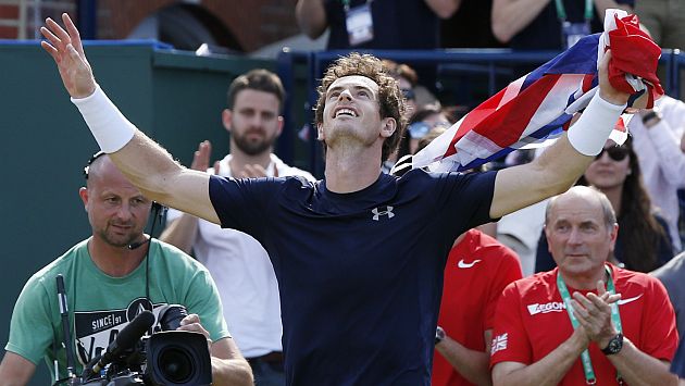 Andy Murray cerró la serie 3-1 ante Francia, en un partido de más de 5 horas. (Reuters)