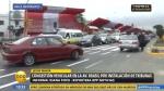 Cierre de vías auxiliares por instalación de estrados generó gran caos vehicular en la avenida Brasil. (RPP TV)
