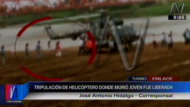 Tumbes: Liberaron a tripulantes del helicóptero cuya hélice mató a una joven. (Canal N)