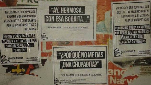 Ay, hermosa, con esa boquita... esta es una de las frases que deben escuchar las mujeres en las calles de Buenos Aires (Facebook).