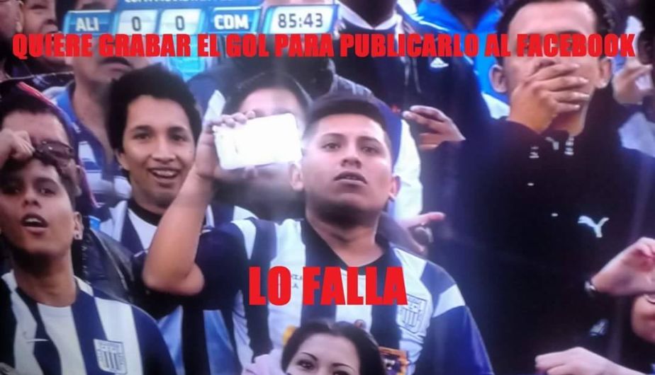 Hincha de Alianza Lima que grabó penal es víctima de los memes. (Facebook)