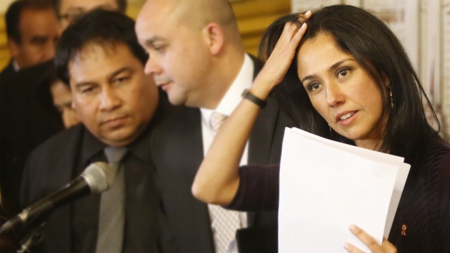 Nadine Heredia habló sobre las agendas que entregó Álvaro Gutiérrez a las autoridades. (César Fajardo)