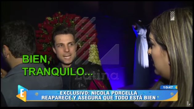 Nicola Porcella reapareció en un actividad pública. (Captura de TV)