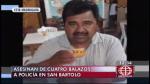 Policía fue asesinado de cuatro balazos frente a su esposa en San Bartolo. (Canal 4)