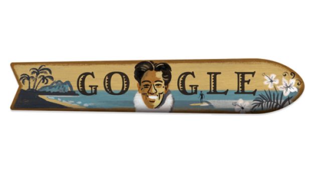Google rinde homenaje a Duke Kahanamoku, el padre del surf moderno (Google)