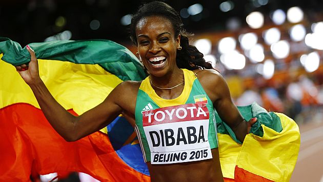 Genzebe Dibaba se consagró como la reina del 1,500 metros. (Reuters)