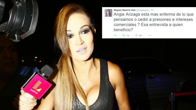 Magaly Medina utilizó su Twitter para criticar a Angie Arizaga. (Trome/Twitter)