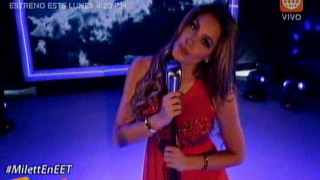 Milett Figueroa presentó su primer tema musical Vete en programa Estás en todas. (América TV)