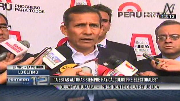 Ollanta Humala dio su apoyo a su gabinete en caso de Lote 192. (Captura de TV)